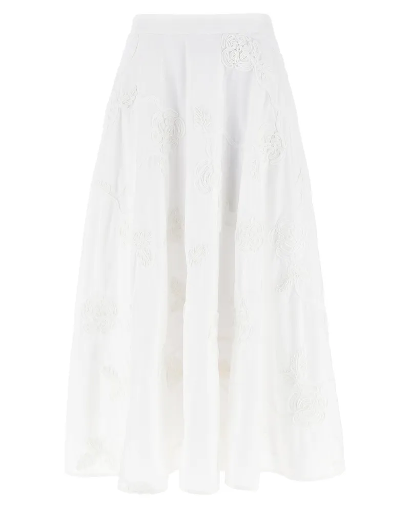 ROTATE Birger Christensen Dreh Birger Christensen 'Blume Maxi' Rock White