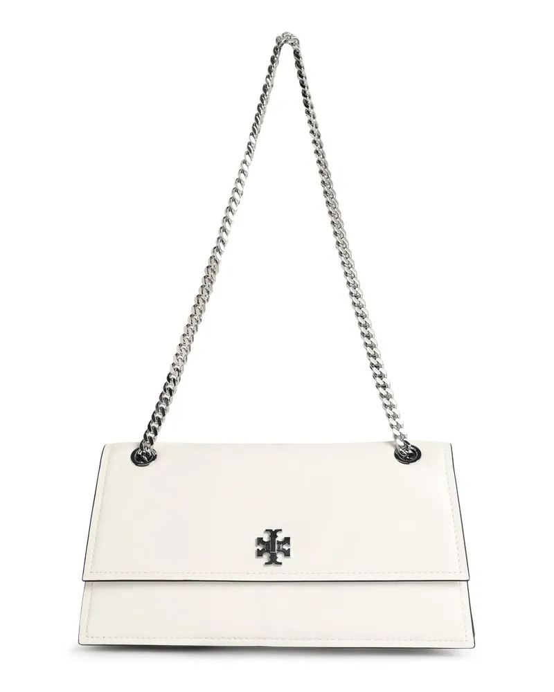 Tory Burch Mittelgroße Umhängetasche „Kira“ mit weißem Lear-Giretto-Detail White