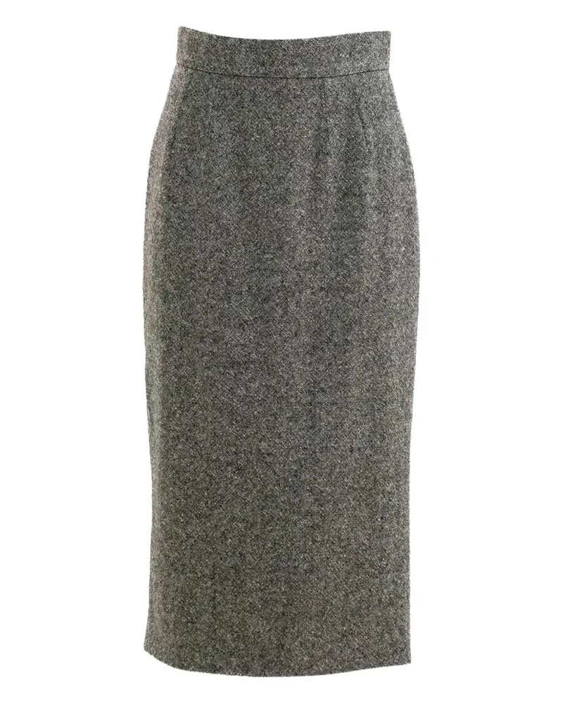 Dolce & Gabbana Midi Rock mit strukturiertem Strick S8030