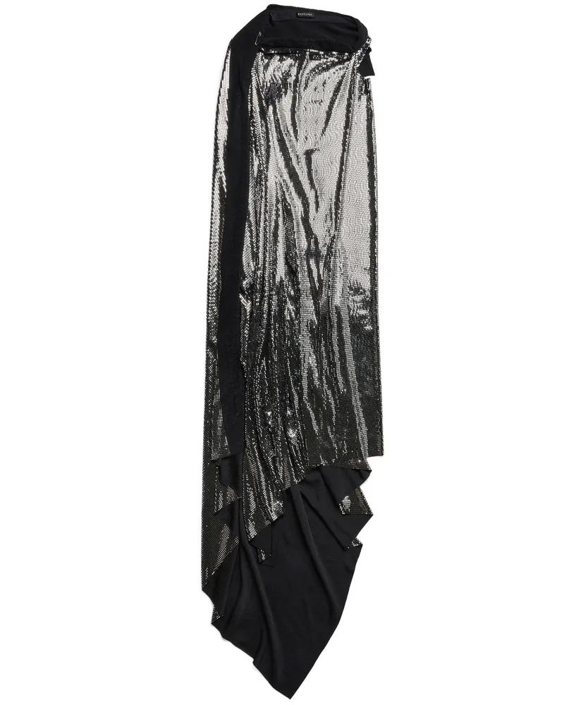 Balenciaga Metallic Effect Midi Kleid Black