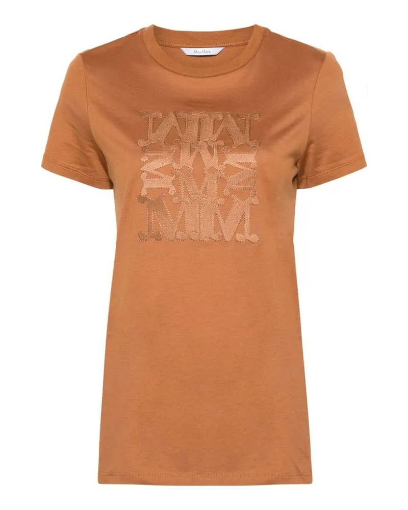 Max Mara Taverna Baumwoll -T -Shirt Brown