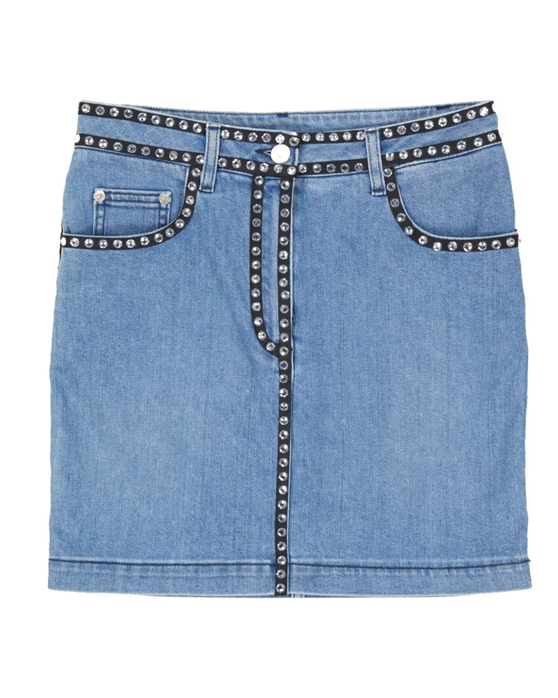 Moschino Couture Cotton Denim Rock Blue