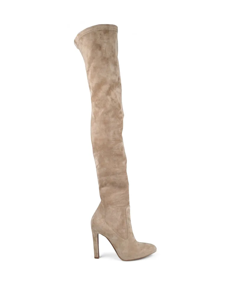Ralph Lauren Louren Oberschenkelstiefel Nude