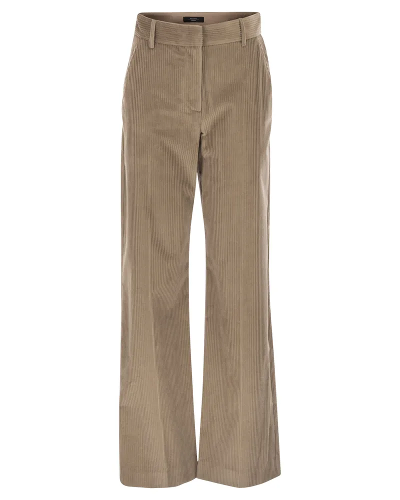 Weekend Max Mara Tania Cordhose mit weitem Bein Sand
