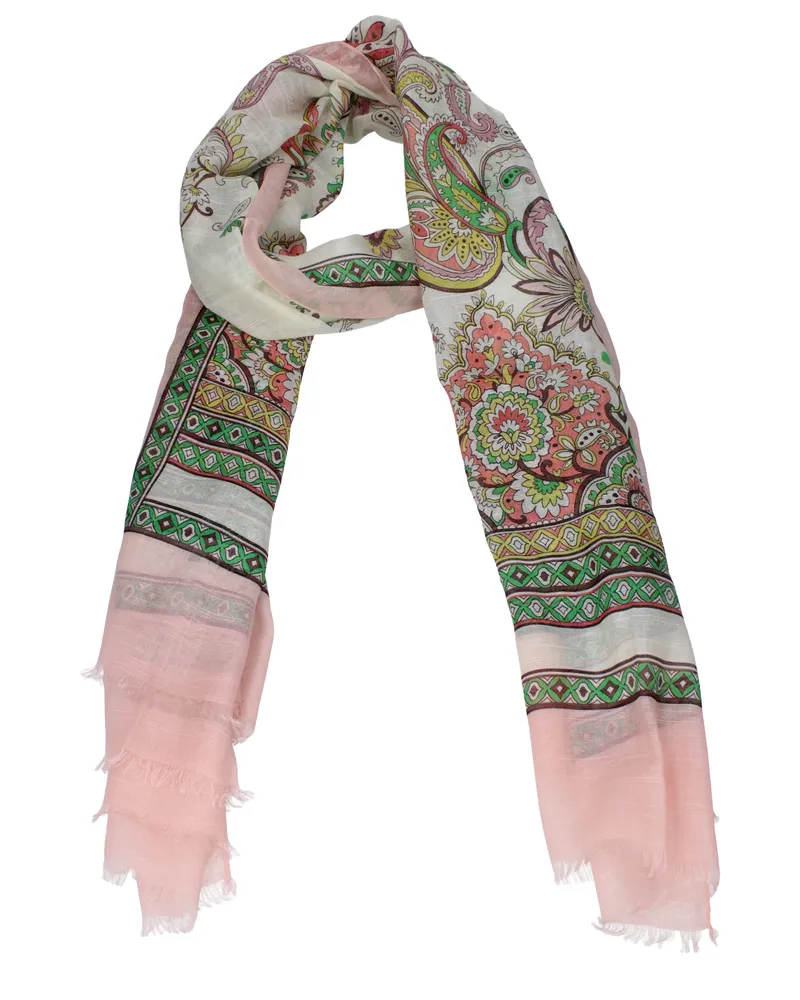 Etro Damen's Schal Modal Rosa/Mehrfarbig -