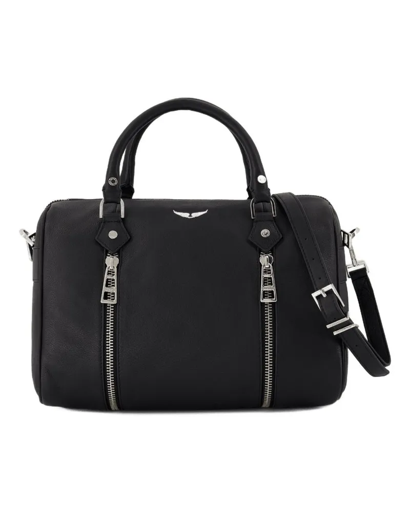 Zadig & Voltaire Sonnige mittlere Handtasche  Leder schwarz Schwarz