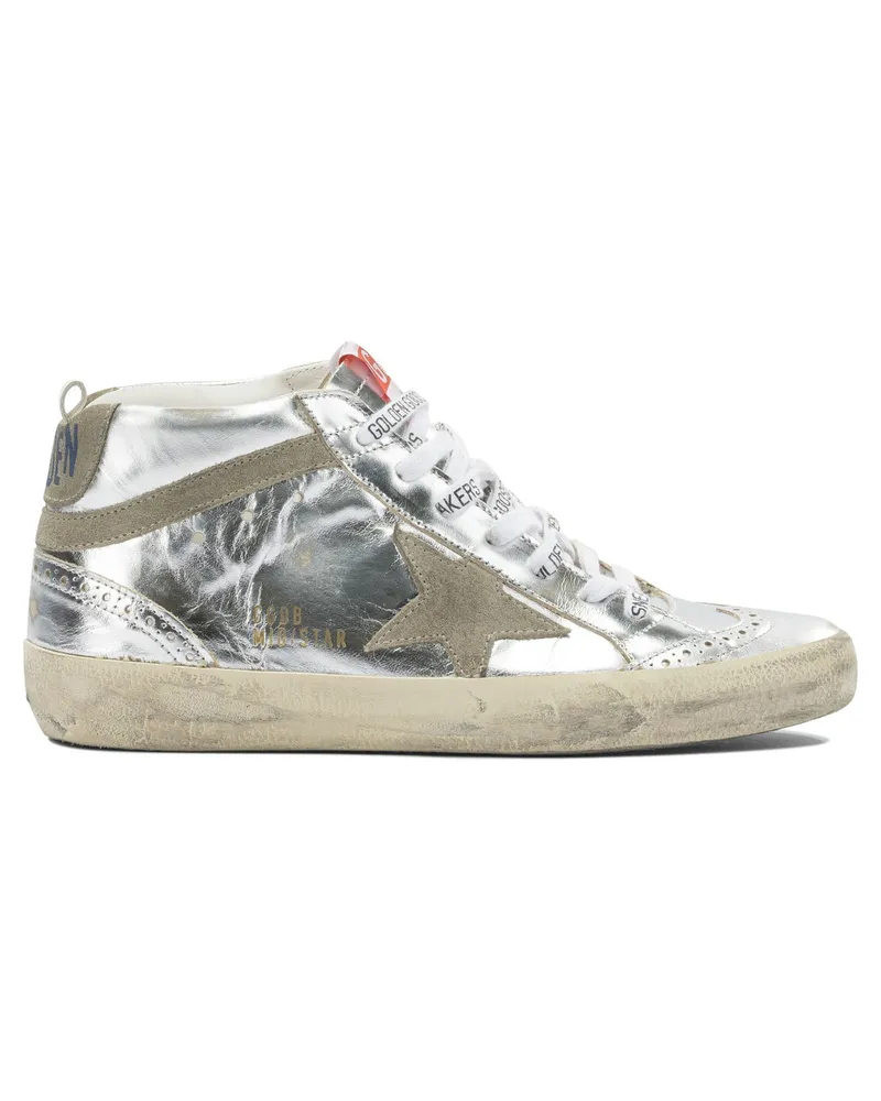 Golden Goose Mid Star“-Sneaker Silver