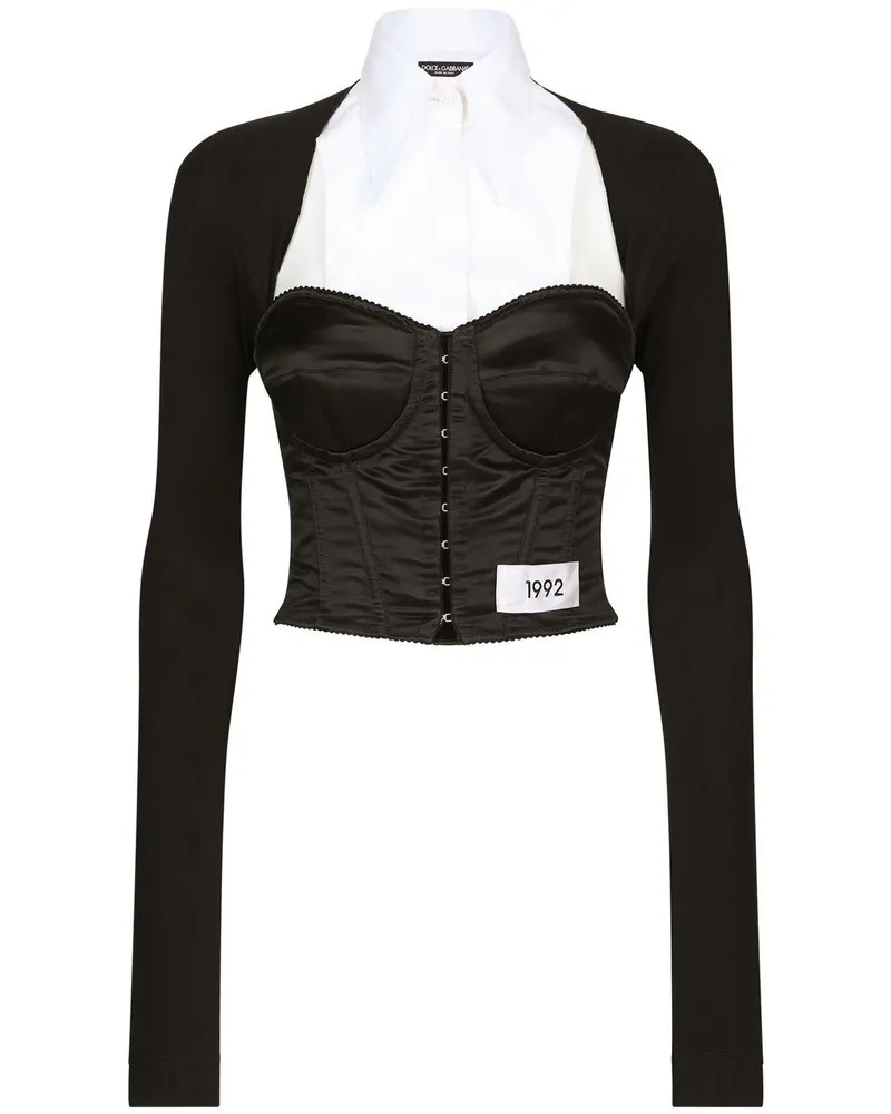 Dolce & Gabbana Layered Hemd Korsett Black