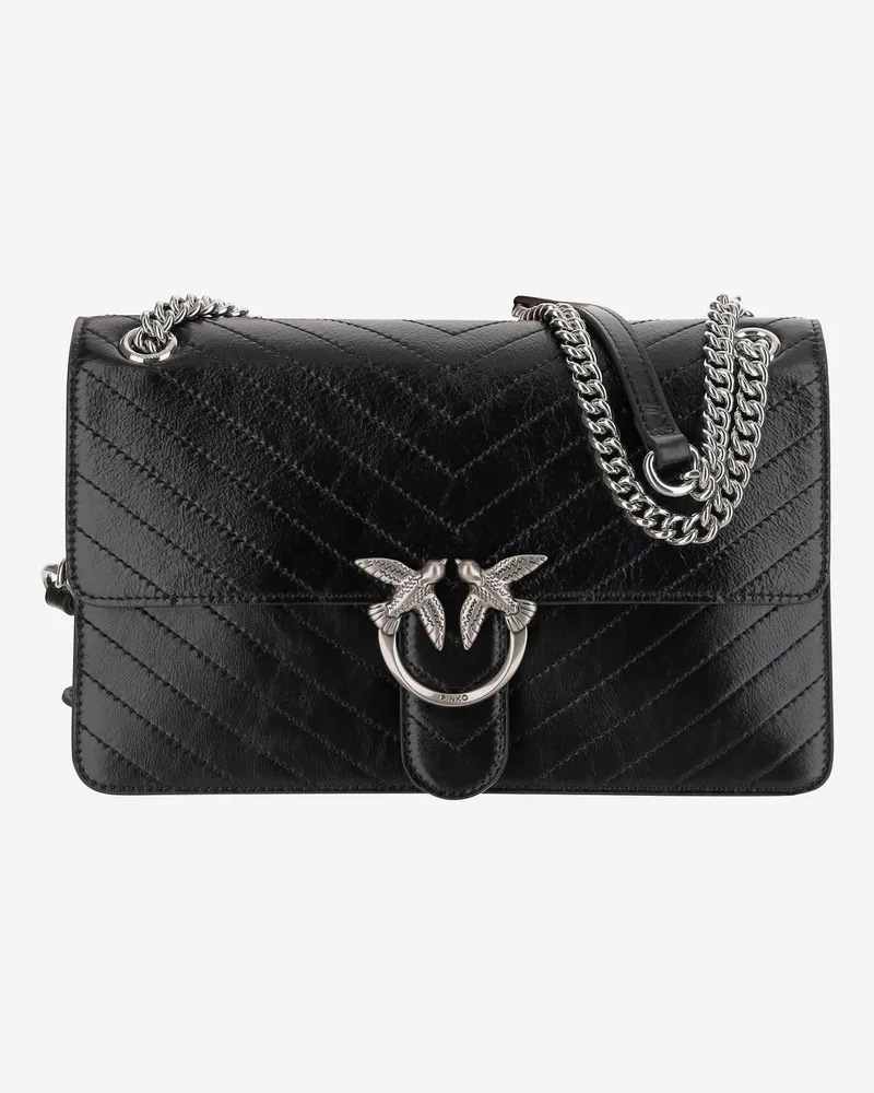 Pinko love eine helle klassische Tasche Nero
