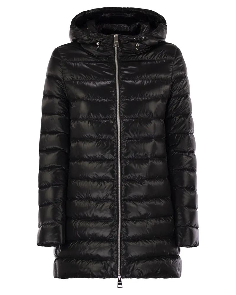 Herno A-Form aus ultraleichtem Nylon Black