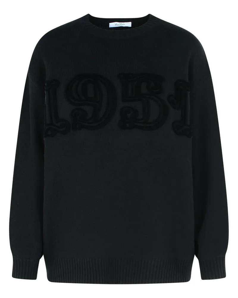 Max Mara Black Wolle und Kaschmirpullover Black