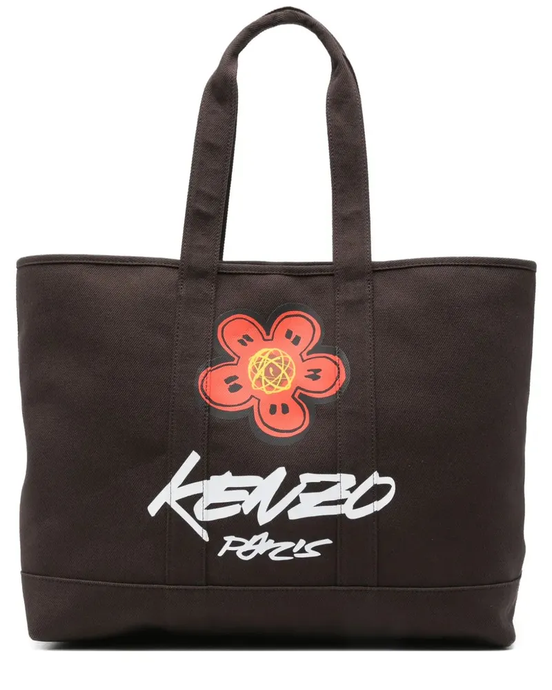 Kenzo Kenzo X Futura 2000 Kenzo Utility Boke Blumendrucktasche Ecru