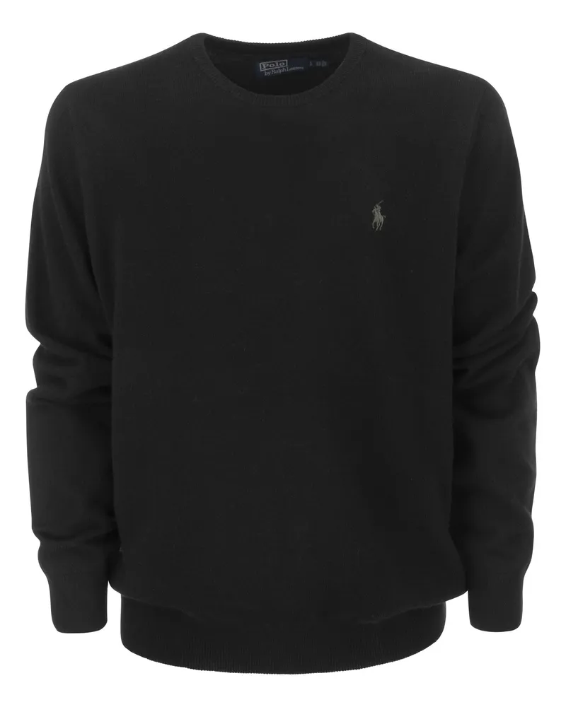 Ralph Lauren Crew Neck Wollpullover Schwarz