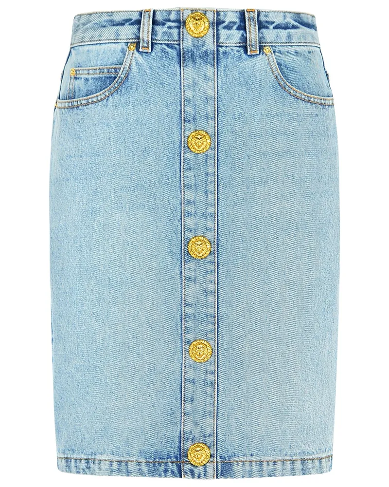 Balmain Hellblauer Baumwollrock Light