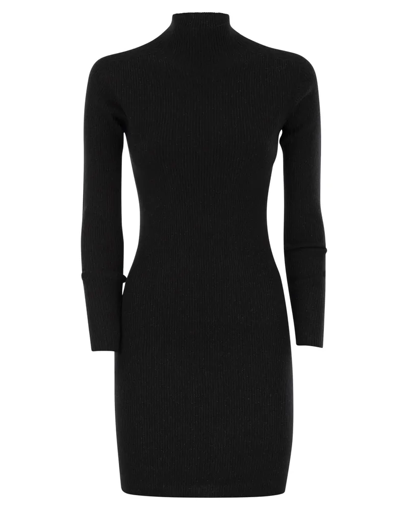 Weekend Max Mara Buona1234 Kleid aus Wolle und Lurex Black