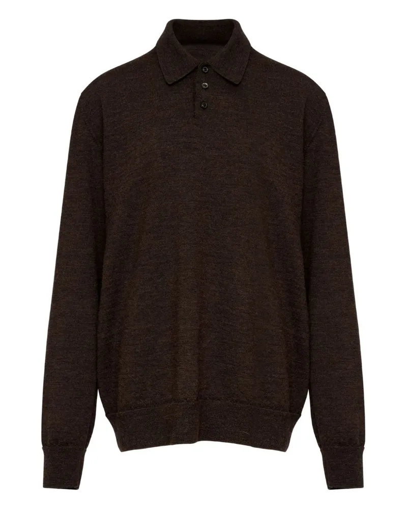 Maison Margiela Wollpolohemd Marrone