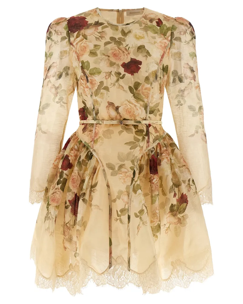 Zimmermann hypnotischer Spitzenverkleidung Mini' Kleid Pink