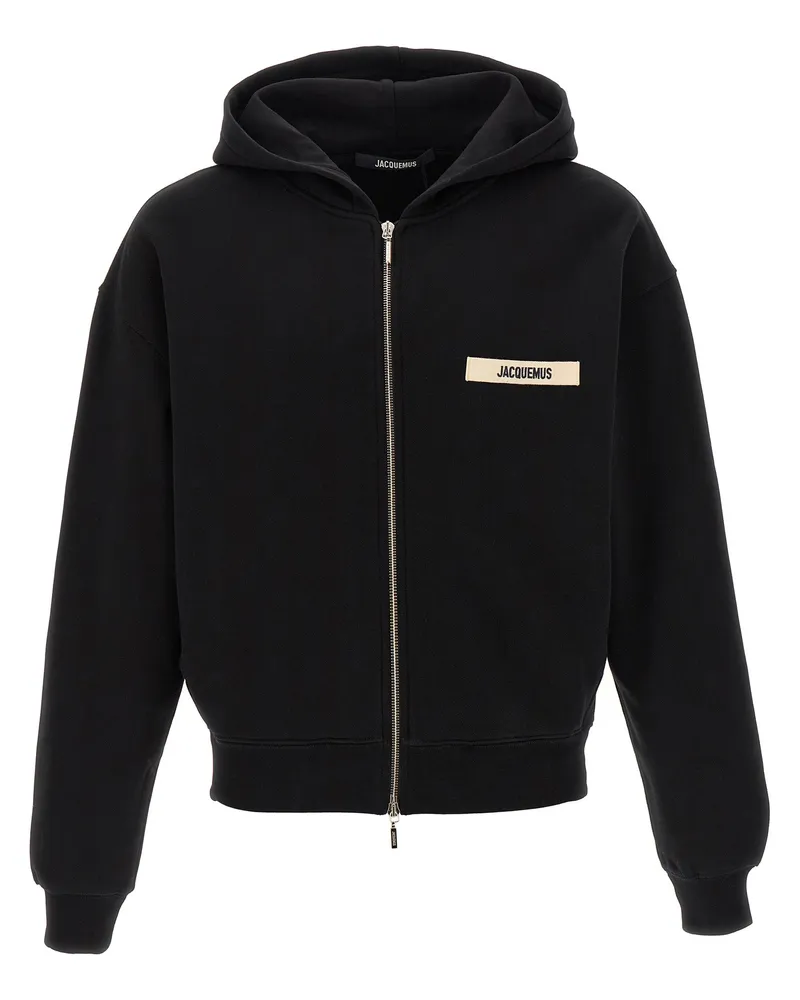 Jacquemus Le Hoodie Grip Gros Grain' Sweatshirt Black