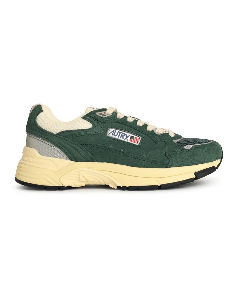 AUTRY Hyperway Low' Malachit und Silbernetz und Wildleder -Turnschuhe Green