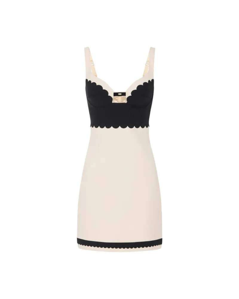 Elisabetta Franchi Kleid mit Stickerei und Bogen Burro