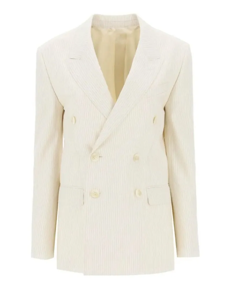 Celine Double Breasted Jacke Beige