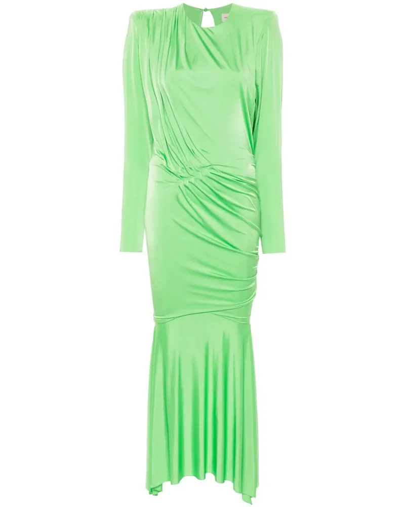 Alexandre Vauthier Long Plisse Green