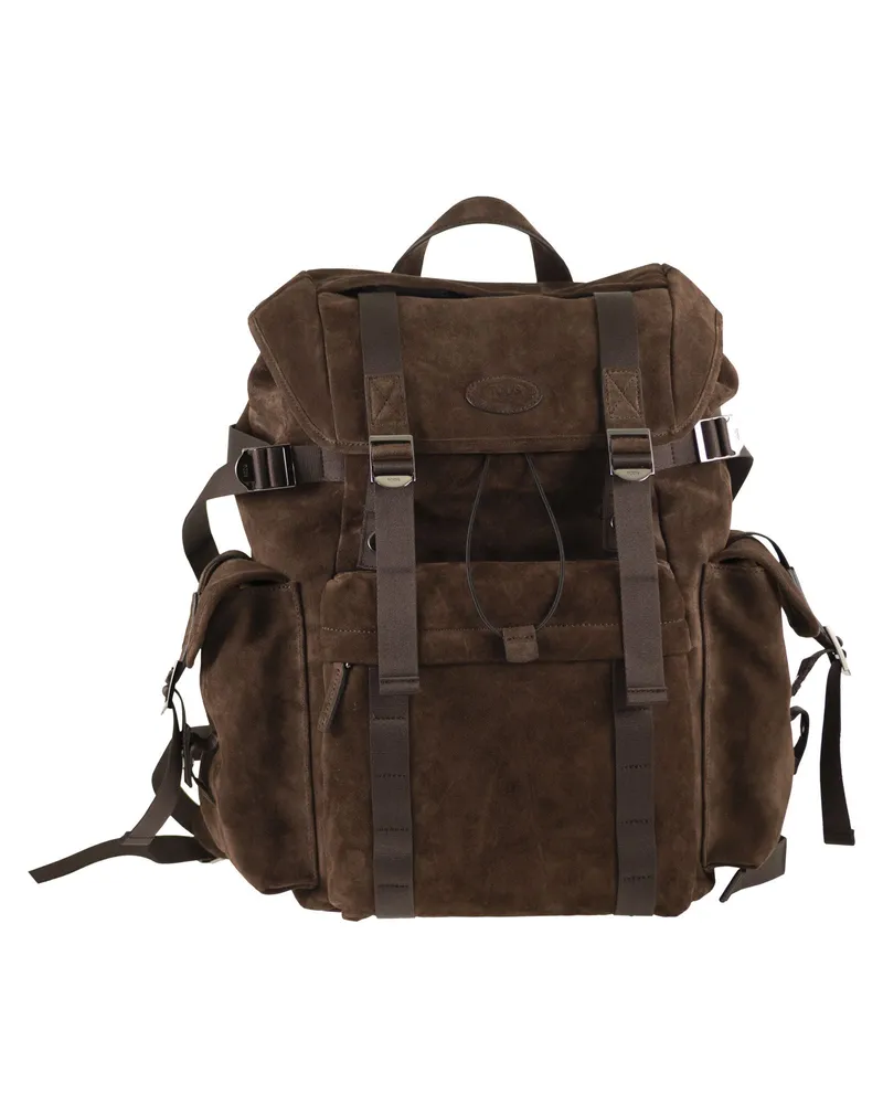 TOD'S Wildleder-Rucksack Dark