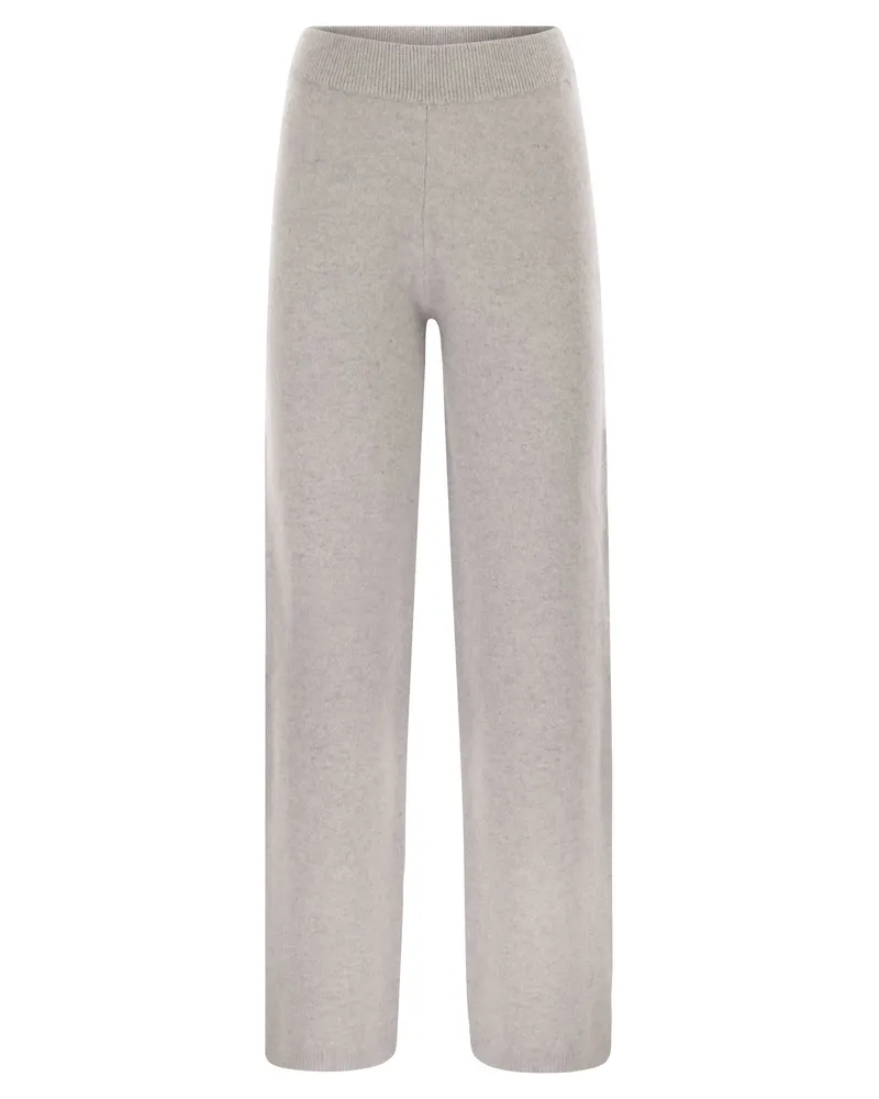 Peserico Wolle und Kaschmirhosen mit Lurex Grey