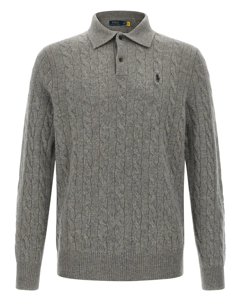 Ralph Lauren Logo Stickerei Polo -Hemd Gray