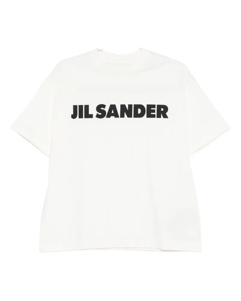 Jil Sander Baumwoll-T-Shirt mit -Logo White