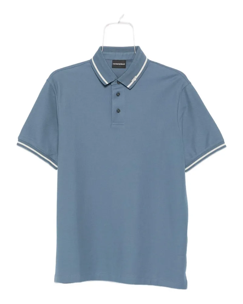 Emporio Armani Cotton Polo -Hemd Blue