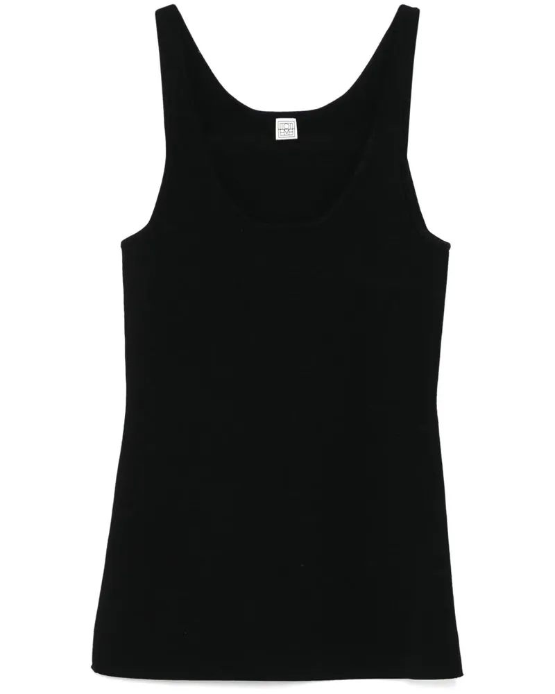 Totême gestrickt Tank Top Black