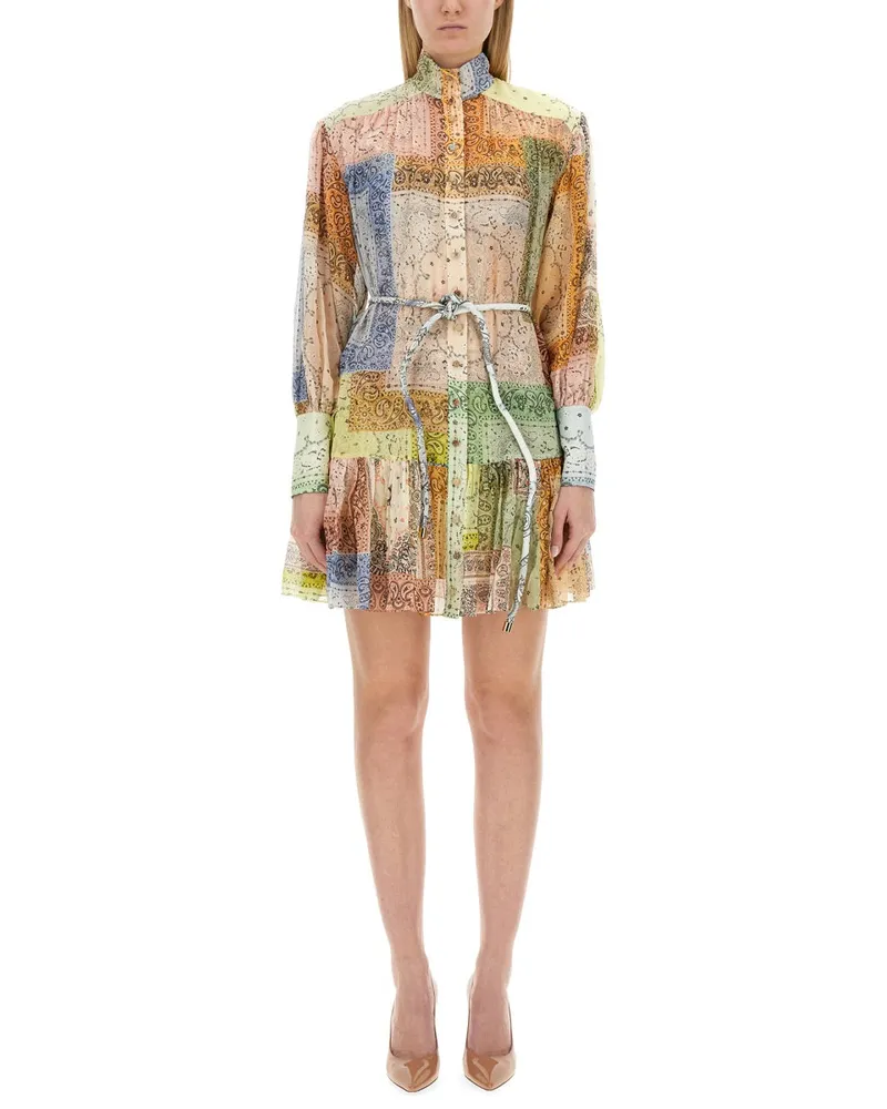 Zimmermann Mini -Kleid Multicolour