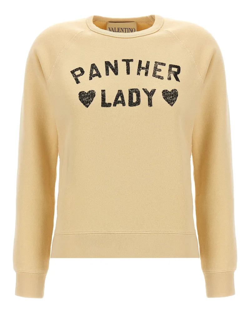 Valentino Garavani Valentino Garavani 'Panther Lady' Sweatshirt Beige