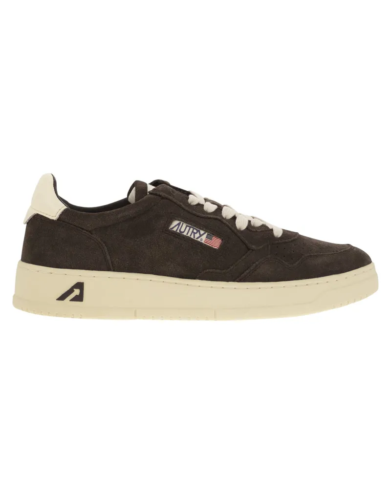 AUTRY Medaillengewinner niedriger Wildleder -Turnschuhe Dark