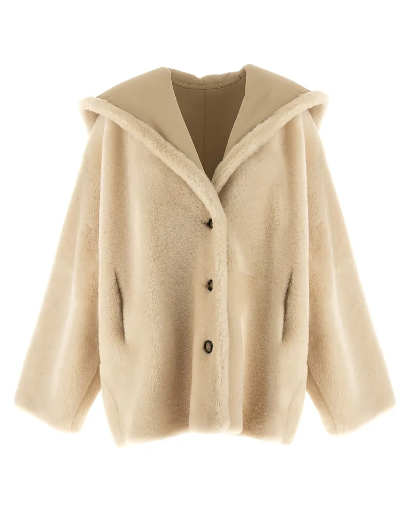Alberta Ferretti Reversible Schaffell Beige