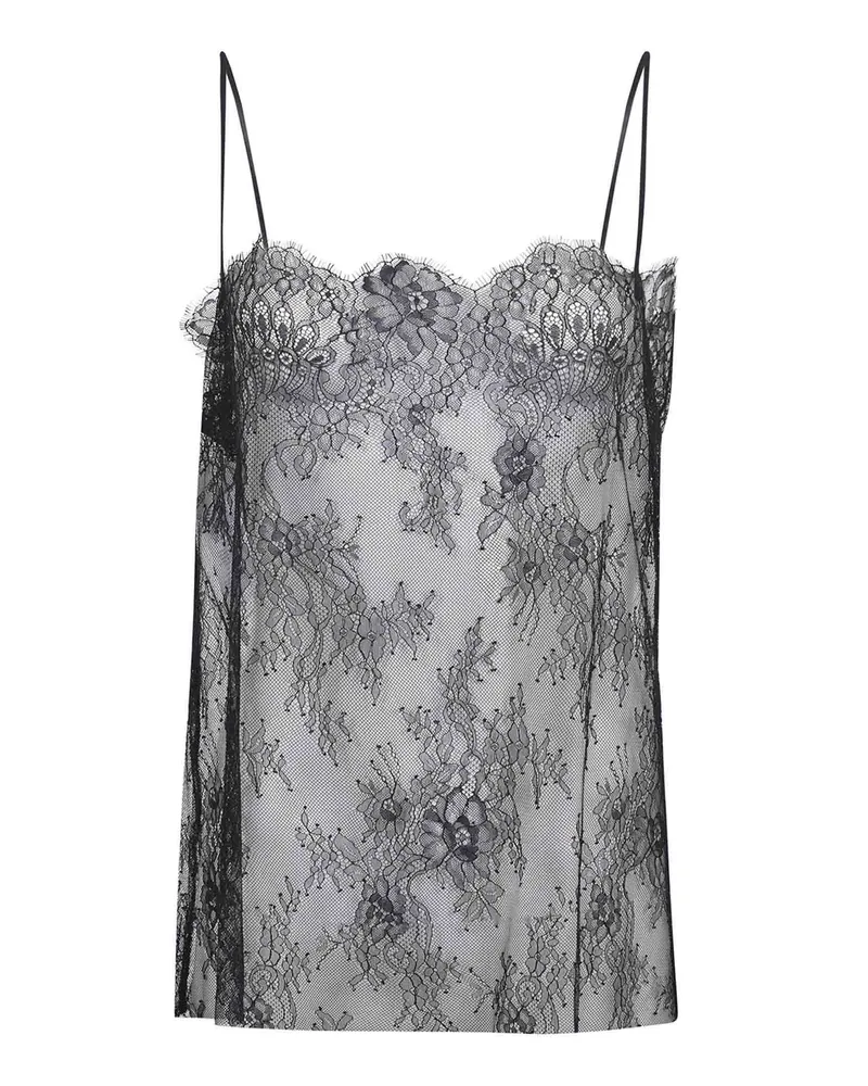 Alberta Ferretti Top von  aus Spitze Black