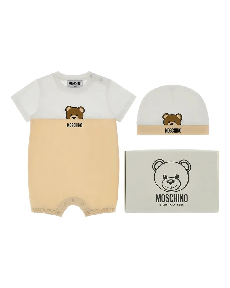 Moschino Bodysuit -Set mit Knebel und Hut Beige