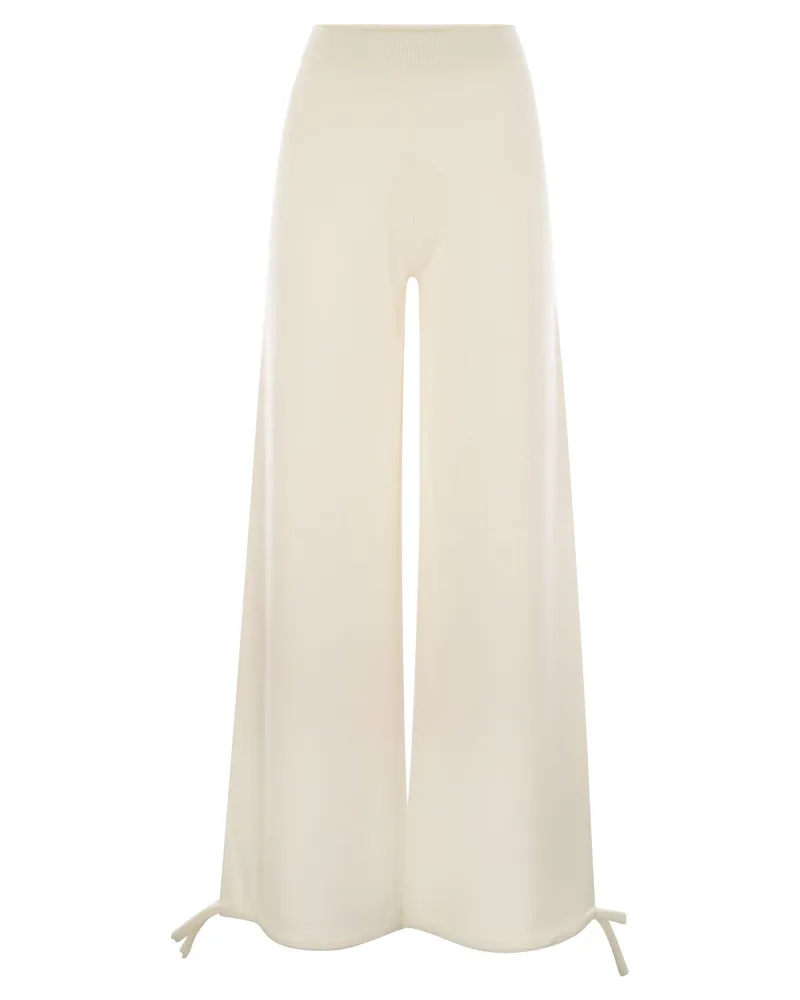 Max Mara Nigeria Hosen in Wollgarn White