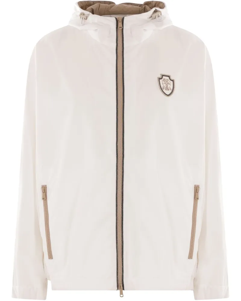Brunello Cucinelli Nylon Kapuzejacke White