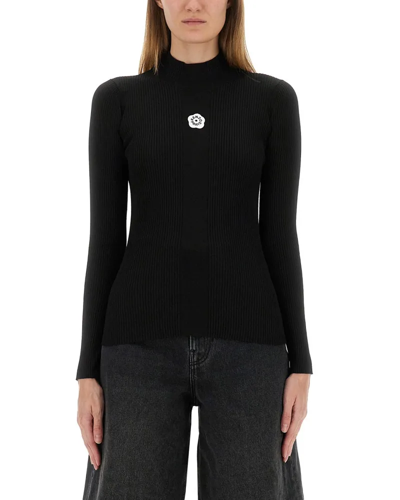 Kenzo Trikot mit Stickerei "Boke Flower 2.0 Black