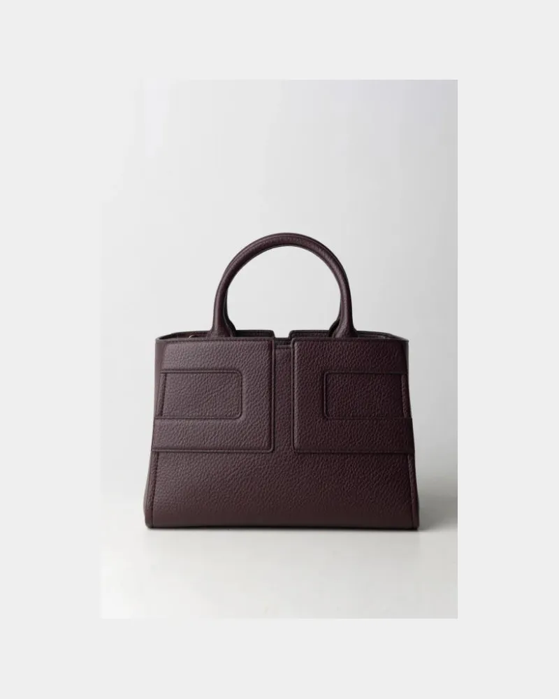 Elisabetta Franchi Maxi Logo -Tasche Merlot