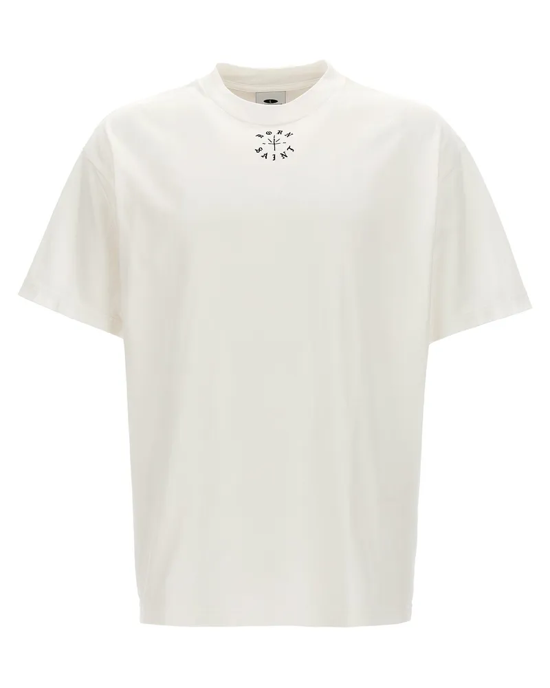 SAINT MXXXXXX Born Saint' T Shirt Weiß