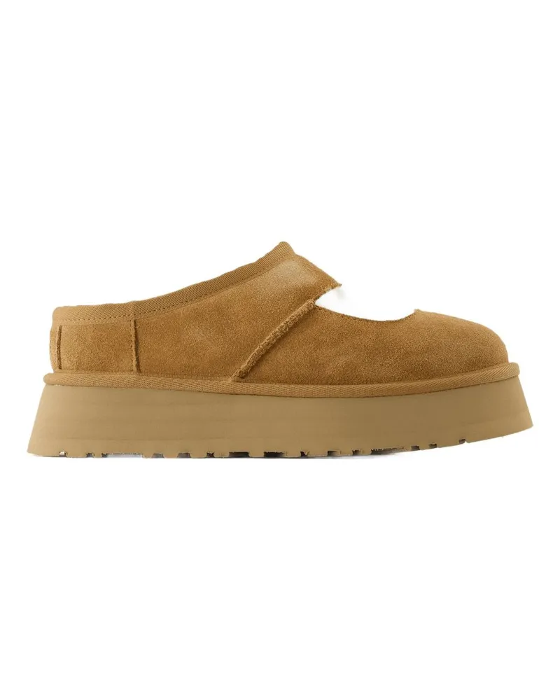 UGG W Bea Mary Jane Mules  Lederbraun Beige