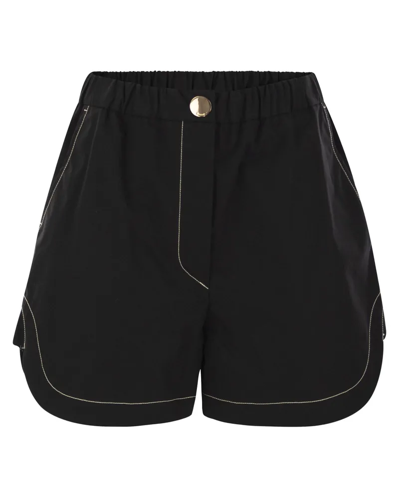 SPORTMAX Lacrima -Baumwollshorts Black