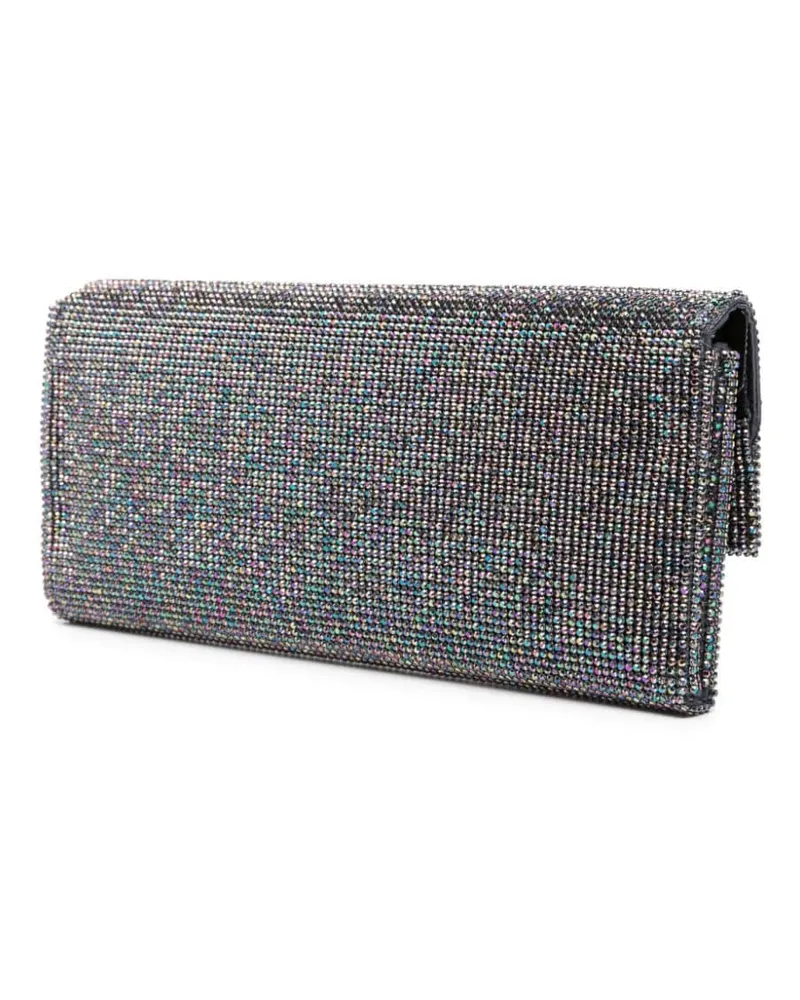 Benedetta Bruzziches Vittissima la Grande Crystal verschönerte Kupplungsbeutel Grau