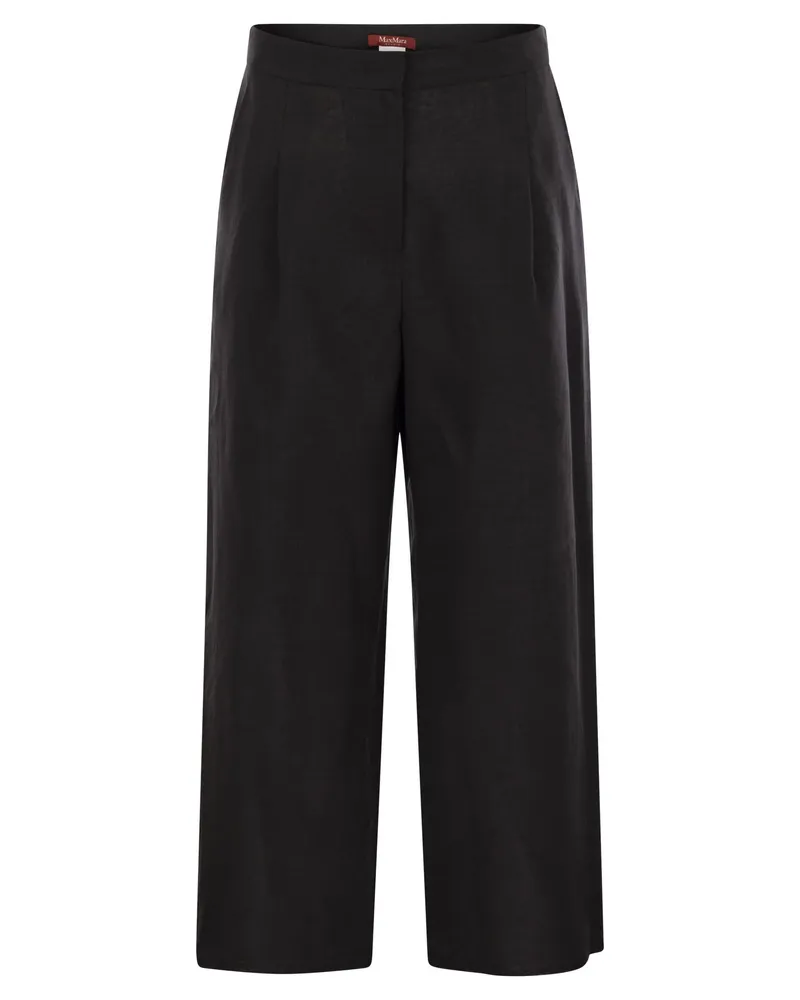 Max Mara Dazzy Ramie Gaze Hose Black