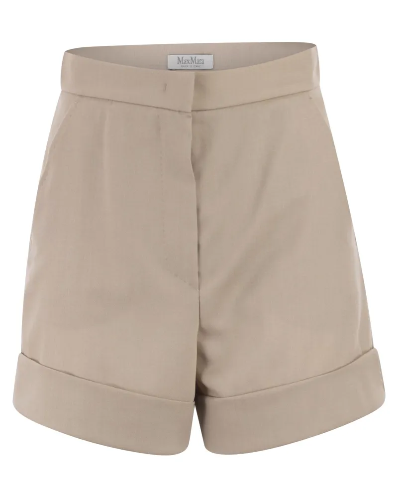 Max Mara Mxmcelebre Shorts aus Wolle, Mohair und Seidencanvas Light