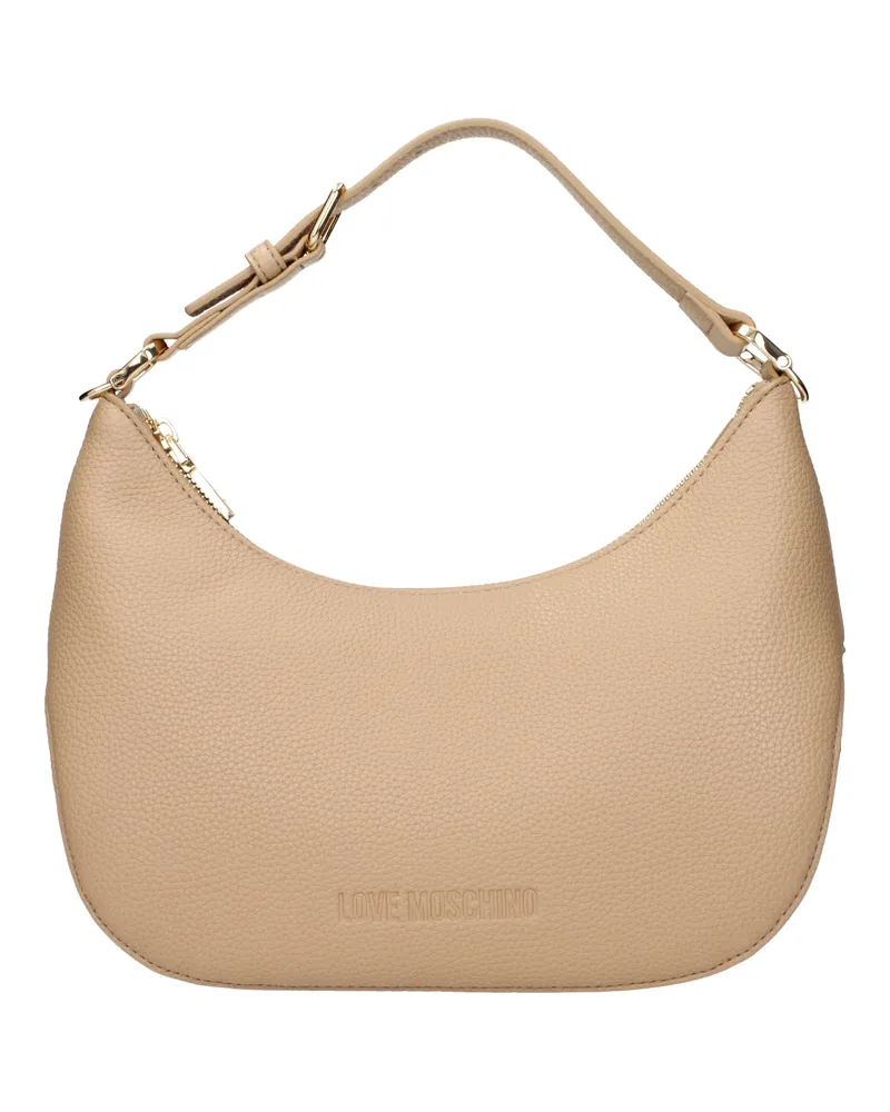 Moschino Damens Umhängetaschen Polyurethan Braun/Sand -