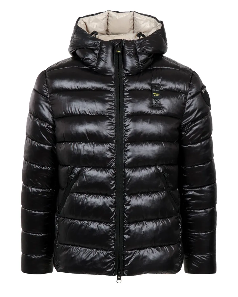 Blauer Mäntel Nero+beige